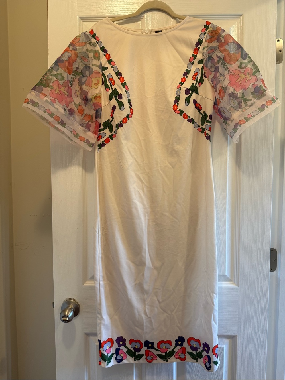 SHEIN Floral and white Midi Dress Size XL